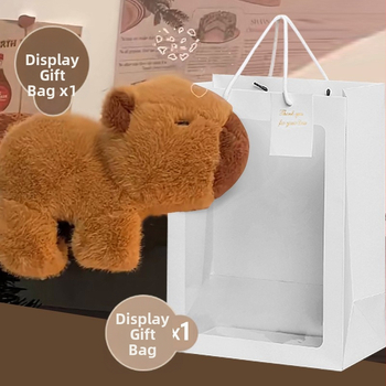 Kapibara pliušinis žaisliukas – apyrankė, užpildas PP medvilnė, labai minkštas trumpas pūkelių pliušas, 7–14 metų