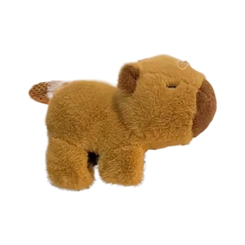Kapibara pliušinis žaisliukas – apyrankė, užpildas PP medvilnė, labai minkštas trumpas pūkelių pliušas, 7–14 metų