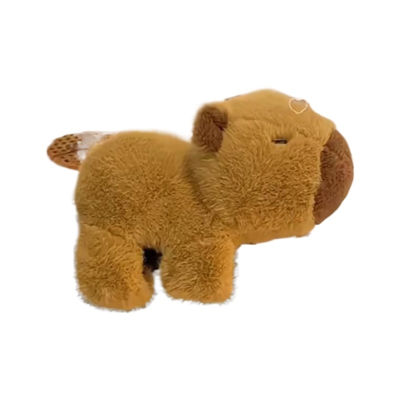 Kapibara pliušinis žaisliukas – apyrankė, užpildas PP medvilnė, labai minkštas trumpas pūkelių pliušas, 7–14 metų