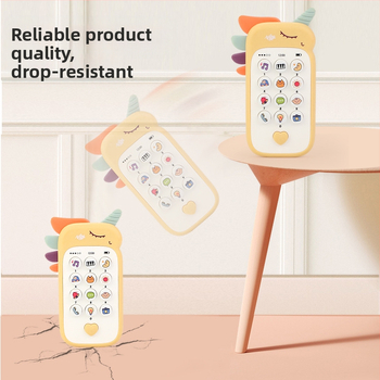 Švietimo pasakojimų mašina su simuliuotu mobiliuoju telefonu kūdikiams ir mažiems vaikams — Elektrinė, įkraunama, muzika ir balsinimas, emocinė sąveika, tėvų ir vaikų žaidimai