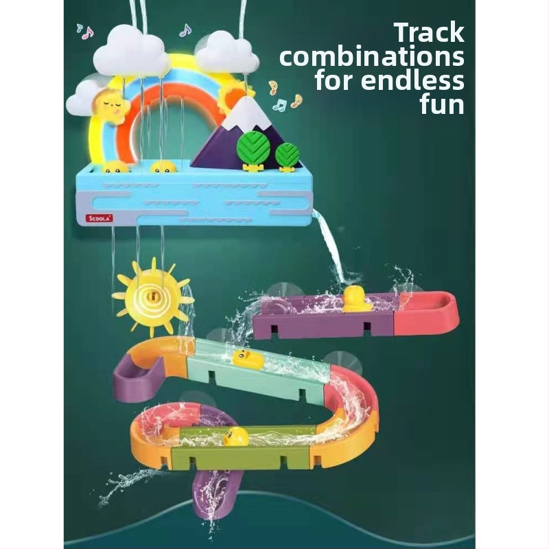 Πλαστικό σετ κατασκευής υδάτινης διαδρομής για παιδιά 4–6 ετών, διαδραστικό παιχνίδι, 3C πιστοποίηση 2020152202030873
