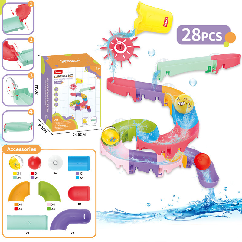 Πλαστικό σετ κατασκευής υδάτινης διαδρομής για παιδιά 4–6 ετών, διαδραστικό παιχνίδι, 3C πιστοποίηση 2020152202030873
