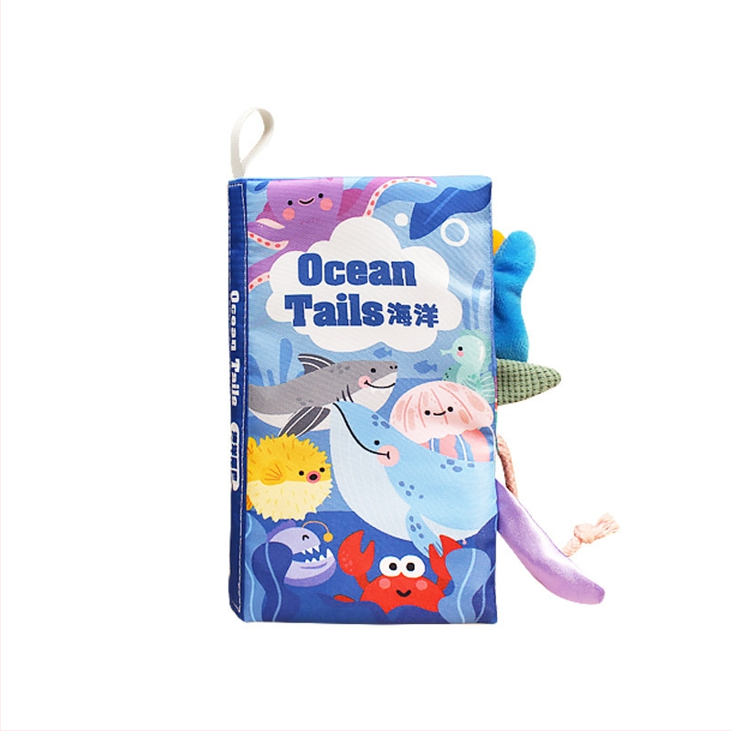 EHANBAOBI Платнена детска образователна книга за 0–3 години, издръжлива срещу разкъсване и безопасна за дъвчене, със 3D елементи