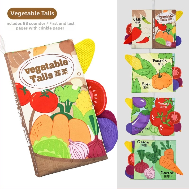 EHANBAOBI Платнена детска образователна книга за 0–3 години, издръжлива срещу разкъсване и безопасна за дъвчене, със 3D елементи