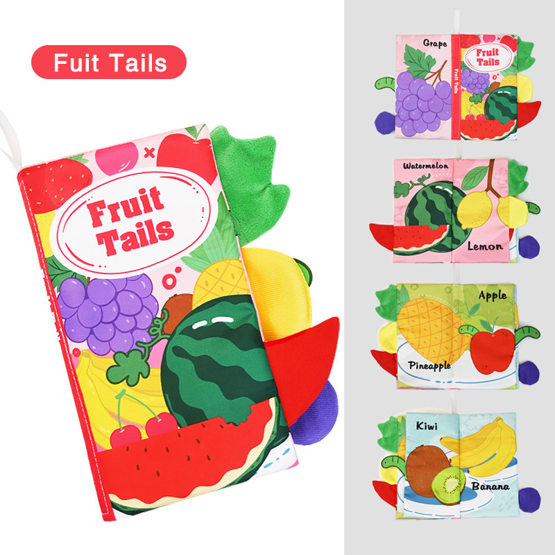 EHANBAOBI Платнена детска образователна книга за 0–3 години, издръжлива срещу разкъсване и безопасна за дъвчене, със 3D елементи