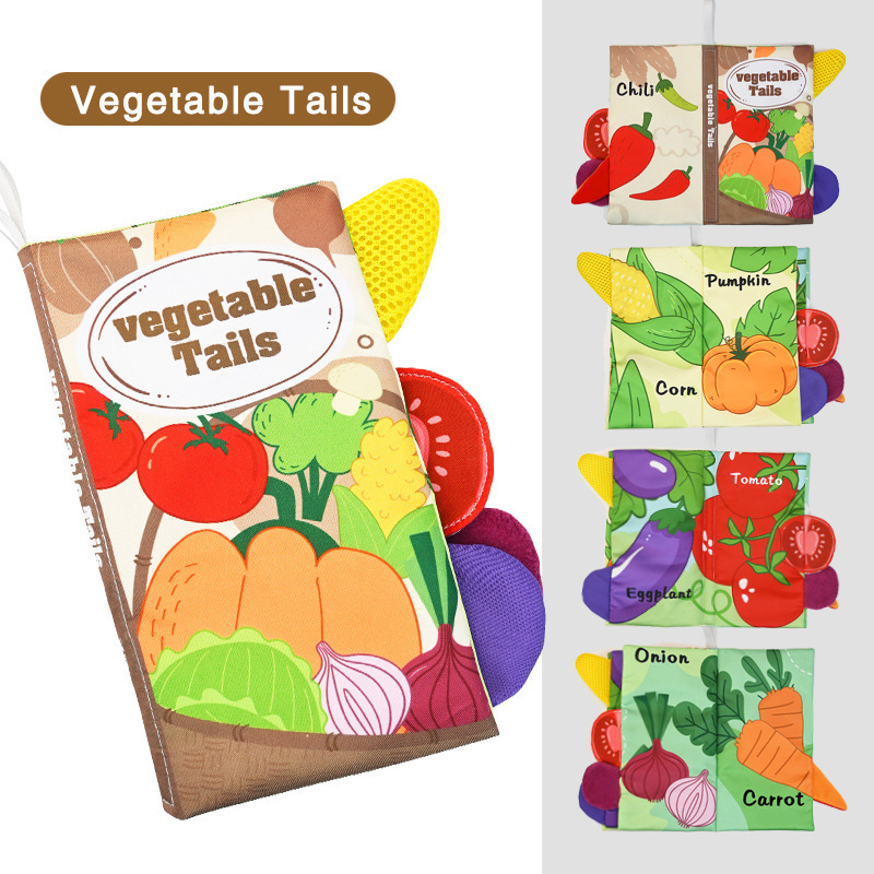 EHANBAOBI Платнена детска образователна книга за 0–3 години, издръжлива срещу разкъсване и безопасна за дъвчене, със 3D елементи