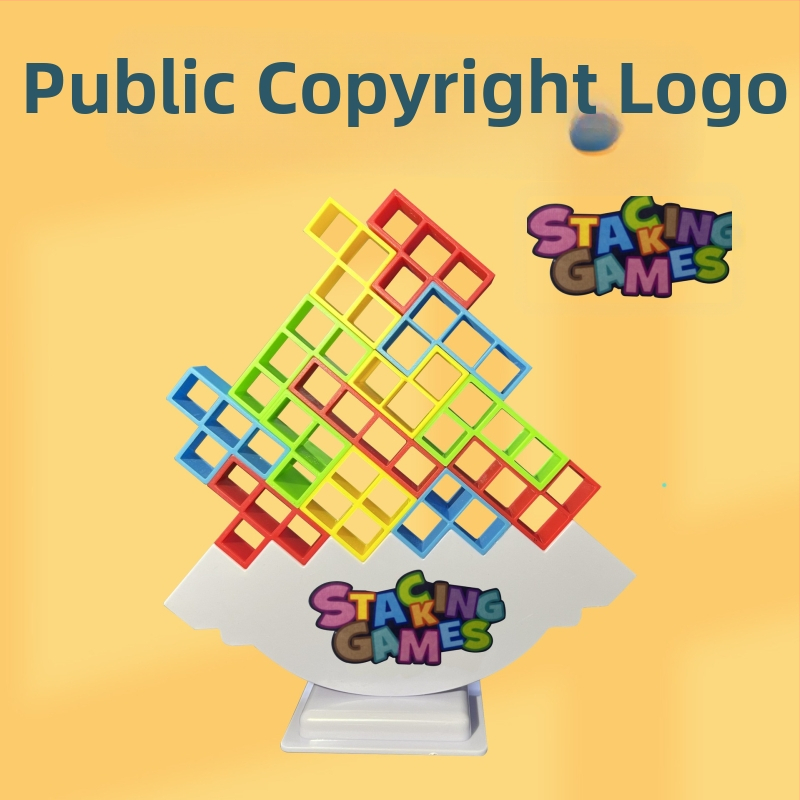 Детски балансиращ конструктор с блокчета в стил Тетрис за настолна игра, родител-дете взаимодействие, ABS пластмаса, без електричество, многофункционален, подходящ за деца на 4–6 години