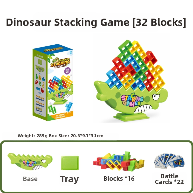 Dječja uravnotežena građevinska igra s blokovima u stilu Tetris za stolnu igru, roditelj-dijete interakcija, ABS plastika, bez električne energije, višenamjenska, za djecu 4–6 godina