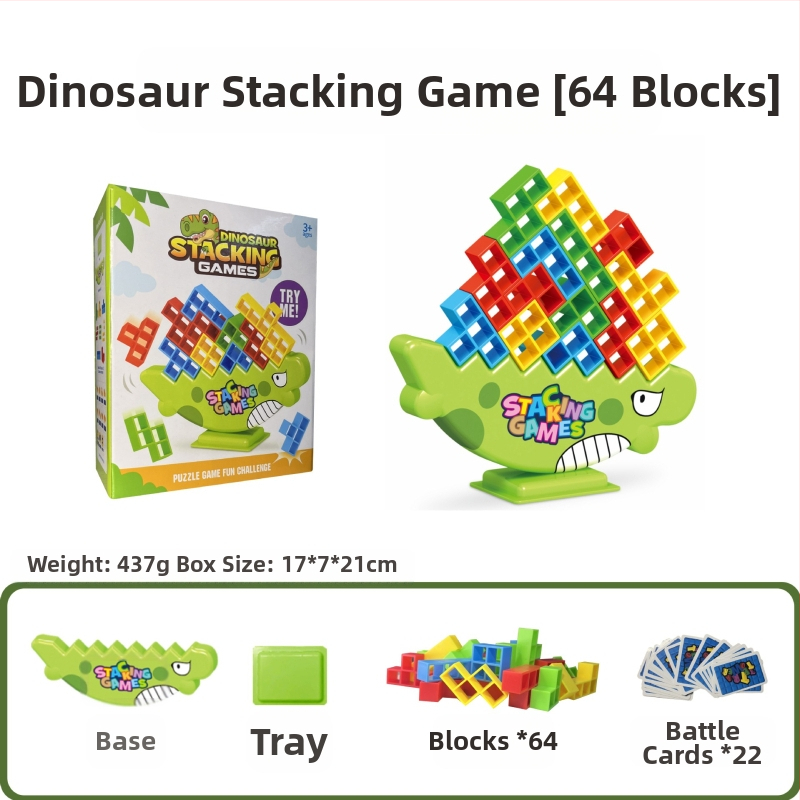 Dječja uravnotežena građevinska igra s blokovima u stilu Tetris za stolnu igru, roditelj-dijete interakcija, ABS plastika, bez električne energije, višenamjenska, za djecu 4–6 godina