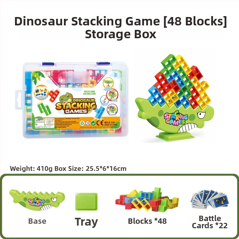 Dječja uravnotežena građevinska igra s blokovima u stilu Tetris za stolnu igru, roditelj-dijete interakcija, ABS plastika, bez električne energije, višenamjenska, za djecu 4–6 godina