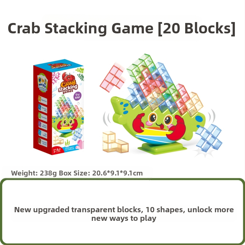 Dječja uravnotežena građevinska igra s blokovima u stilu Tetris za stolnu igru, roditelj-dijete interakcija, ABS plastika, bez električne energije, višenamjenska, za djecu 4–6 godina