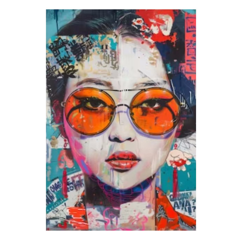 Pictură decorativă pe pânză fără ramă, inkjet imprimare pe pânză, stil modern minimalist, potrivită pentru living, dormitor și baie