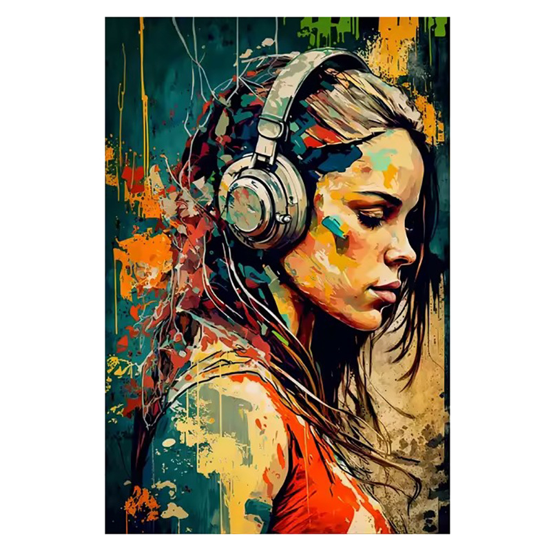 Pictură decorativă pe pânză fără ramă, inkjet imprimare pe pânză, stil modern minimalist, potrivită pentru living, dormitor și baie