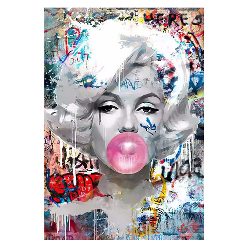 Pictură decorativă pe pânză fără ramă, inkjet imprimare pe pânză, stil modern minimalist, potrivită pentru living, dormitor și baie