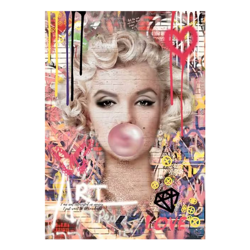 Pictură decorativă pe pânză fără ramă, inkjet imprimare pe pânză, stil modern minimalist, potrivită pentru living, dormitor și baie