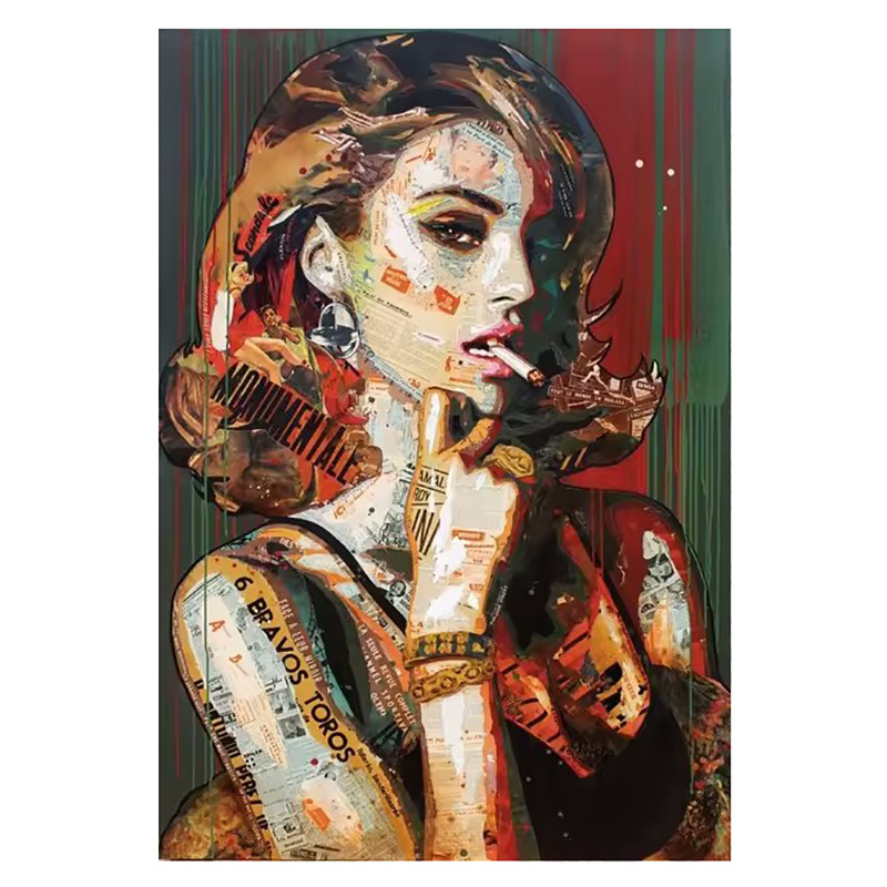 Pictură decorativă pe pânză fără ramă, inkjet imprimare pe pânză, stil modern minimalist, potrivită pentru living, dormitor și baie