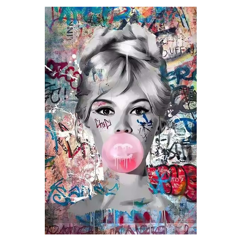 Pictură decorativă pe pânză fără ramă, inkjet imprimare pe pânză, stil modern minimalist, potrivită pentru living, dormitor și baie