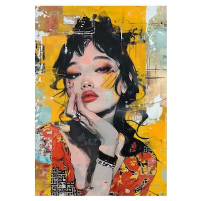 Pictură decorativă pe pânză fără ramă, inkjet imprimare pe pânză, stil modern minimalist, potrivită pentru living, dormitor și baie