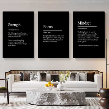 Τρίπτυχο καμβά τοίχου - μοτίβο φυτών - Σκανδιναβικό στυλ (Σετ 3 τεμαχίων, με κορνίζα, ζωγραφική λαδιού σε καμβά)