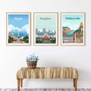 Платнена картина с маслена живопис върху платно, без рамка, inkjet печат, модерен минималистичен стил