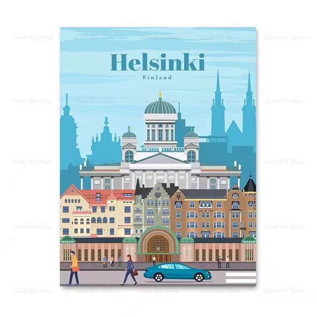 Platno slika s uljem na platnu, bez okvira, inkjet ispis, moderni minimalistički stil
