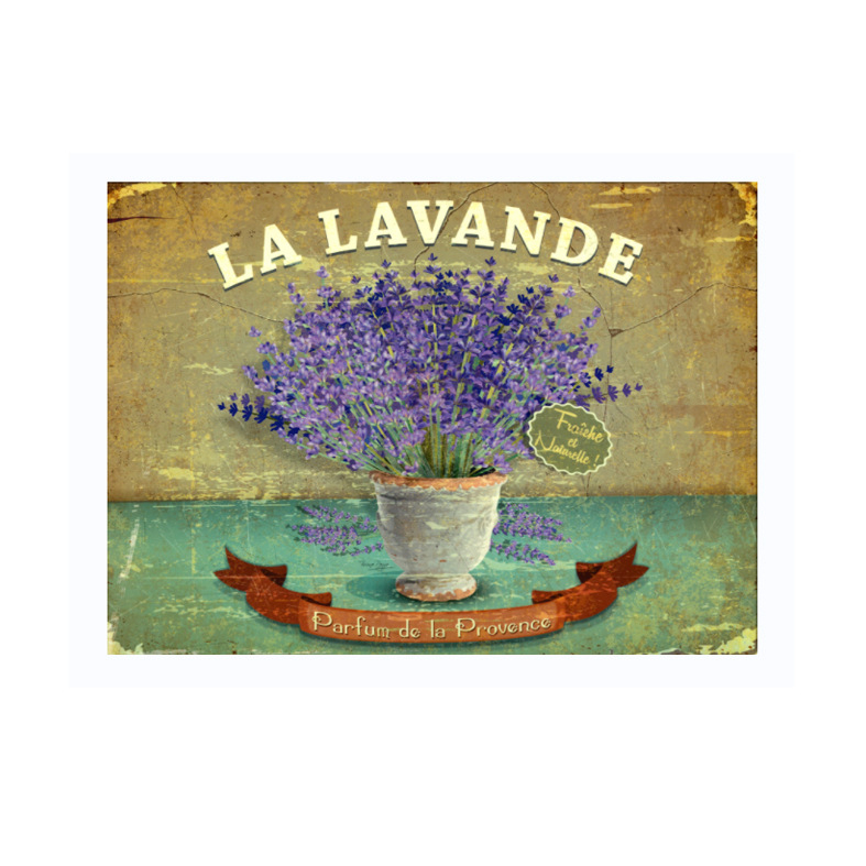 Tinplate sienas māksla – tiešā druka, ziedu motīvs, bez kadra, bez uzstādīšanas