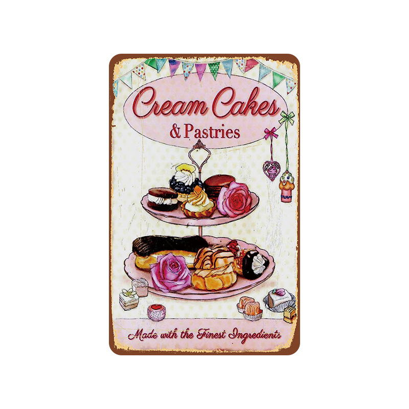 Tinplate sienas māksla – tiešā druka, ziedu motīvs, bez kadra, bez uzstādīšanas