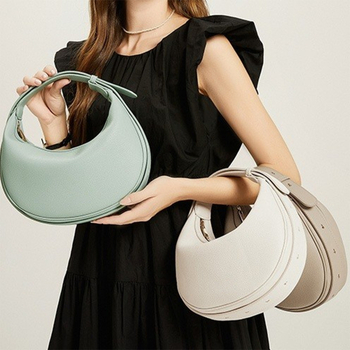 Dumpling formas pusmēness pleca soma ar rāvējslēdzēju, poliestera iekšpuse, telefona kabata, viena pleca siksna, piemērota ikdienas lietošanai