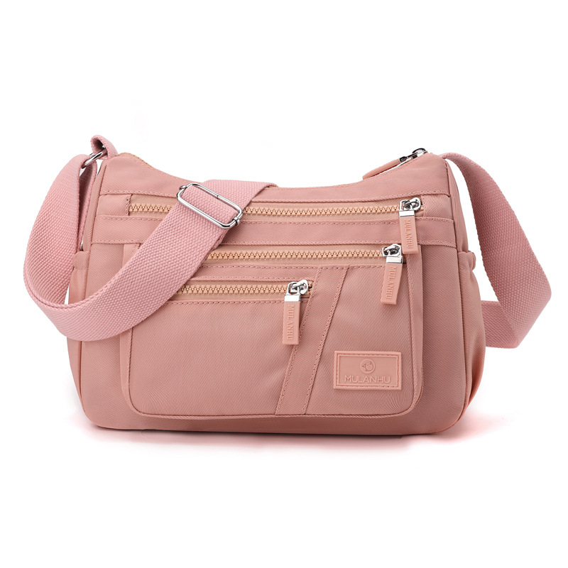 MULANHU najlon crossbody torba, horizontalno kvadratnog oblika, zatvarač, unutarnji džepovi (skriveni džep sa zipom, džep za mobitel, džep za identifikaciju), unutarnja podstava, jedan remen