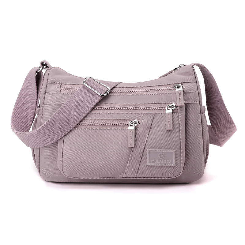 MULANHU najlon crossbody torba, horizontalno kvadratnog oblika, zatvarač, unutarnji džepovi (skriveni džep sa zipom, džep za mobitel, džep za identifikaciju), unutarnja podstava, jedan remen