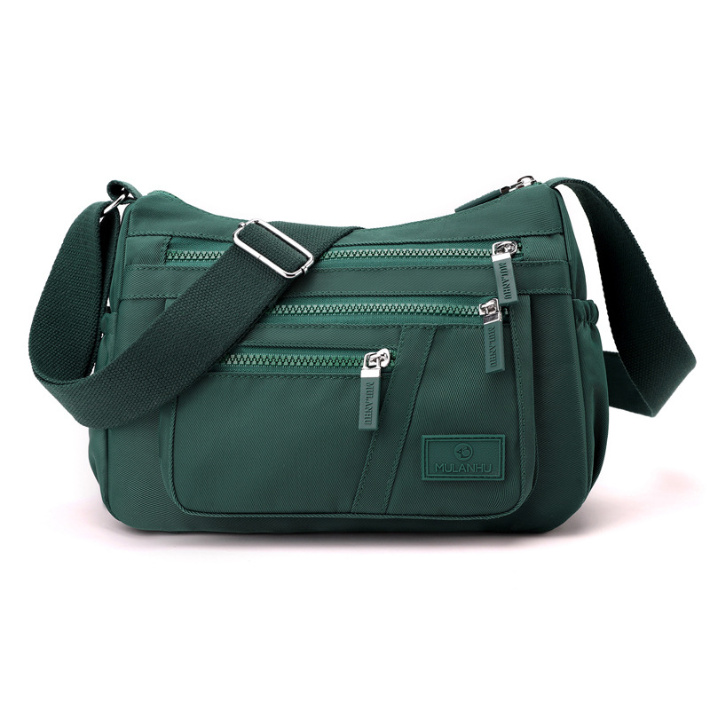 MULANHU najlon crossbody torba, horizontalno kvadratnog oblika, zatvarač, unutarnji džepovi (skriveni džep sa zipom, džep za mobitel, džep za identifikaciju), unutarnja podstava, jedan remen