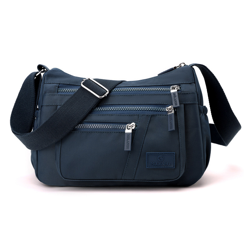 MULANHU najlon crossbody torba, horizontalno kvadratnog oblika, zatvarač, unutarnji džepovi (skriveni džep sa zipom, džep za mobitel, džep za identifikaciju), unutarnja podstava, jedan remen
