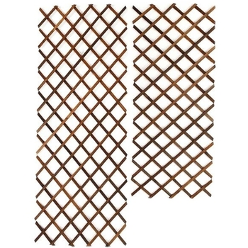 Medinis balkono gėlių laikiklis su vijų tinklu kopiančioms rožėms, grindinis stovas, pastoralaus stiliaus