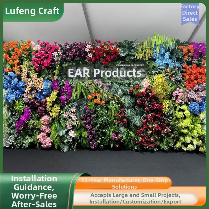 Dirbtinių augalų sienos fono dekoras parduotuvei — Green Craft, plastikas, injekcinis liejimas, įvairovė: Žalias ridikas, Panaudojimas: Dekoras, Lauko naudojimas, Vestuvės, Fotografijos rekvizitas