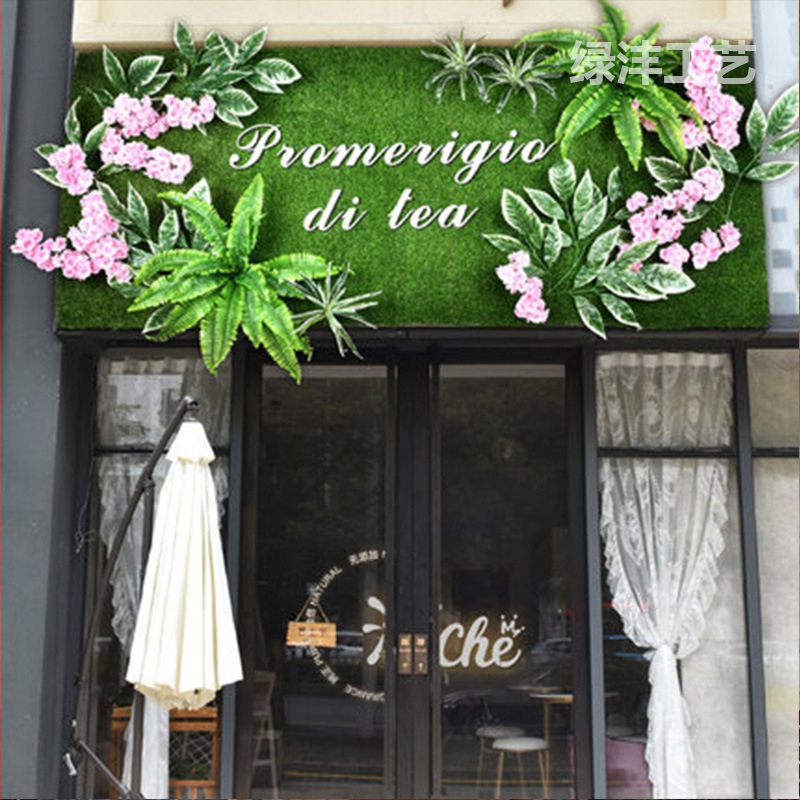 Dirbtinių augalų sienos fono dekoras parduotuvei — Green Craft, plastikas, injekcinis liejimas, įvairovė: Žalias ridikas, Panaudojimas: Dekoras, Lauko naudojimas, Vestuvės, Fotografijos rekvizitas