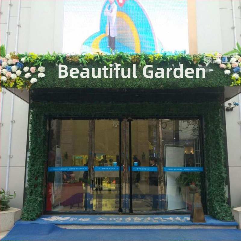 Dirbtinių augalų sienos fono dekoras parduotuvei — Green Craft, plastikas, injekcinis liejimas, įvairovė: Žalias ridikas, Panaudojimas: Dekoras, Lauko naudojimas, Vestuvės, Fotografijos rekvizitas