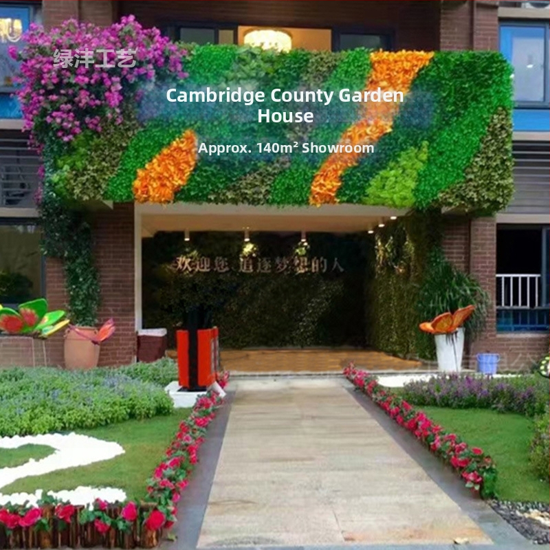 Dirbtinių augalų sienos fono dekoras parduotuvei — Green Craft, plastikas, injekcinis liejimas, įvairovė: Žalias ridikas, Panaudojimas: Dekoras, Lauko naudojimas, Vestuvės, Fotografijos rekvizitas