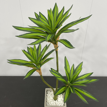 Dirbtinis plastmasinis augalas vazonėlyje, 3-šakė lilija su bambuku, plastikas, šilkografija, veislė 2243212999, lauko naudojimui, nuotraukų rekvizitai ir namų dekorui