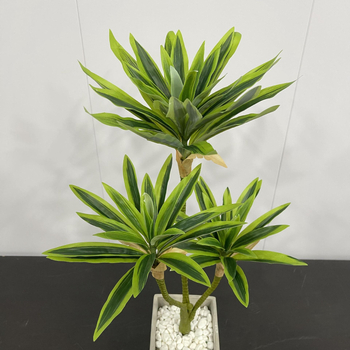 Dirbtinis plastmasinis augalas vazonėlyje, 3-šakė lilija su bambuku, plastikas, šilkografija, veislė 2243212999, lauko naudojimui, nuotraukų rekvizitai ir namų dekorui