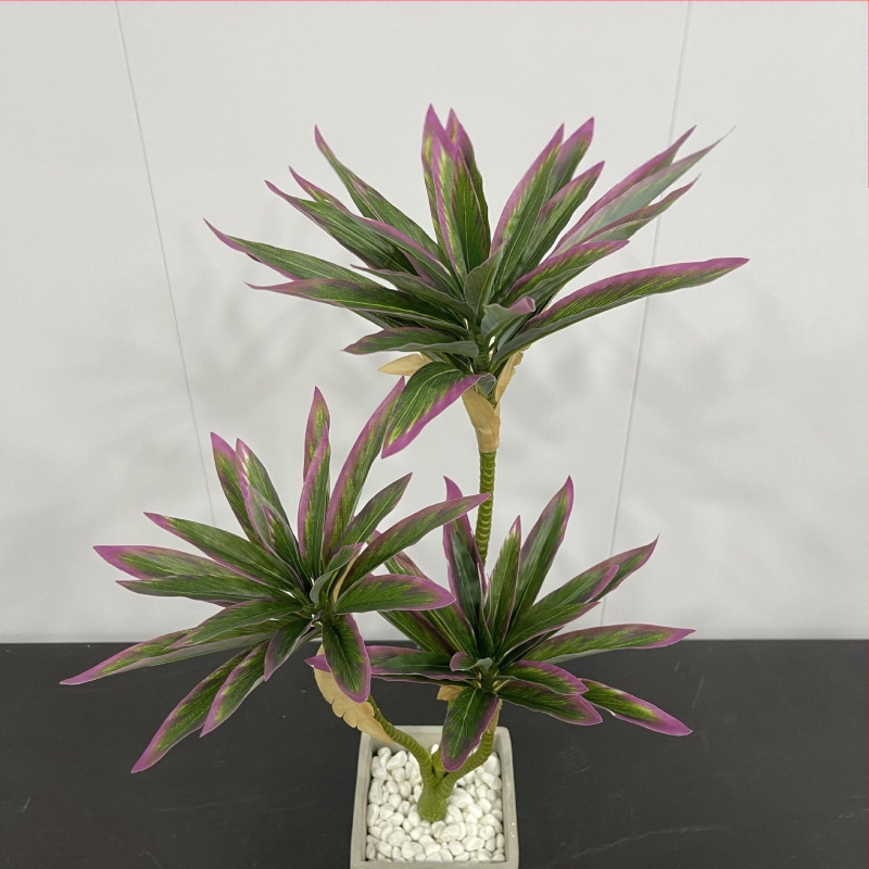 Dirbtinis plastmasinis augalas vazonėlyje, 3-šakė lilija su bambuku, plastikas, šilkografija, veislė 2243212999, lauko naudojimui, nuotraukų rekvizitai ir namų dekorui