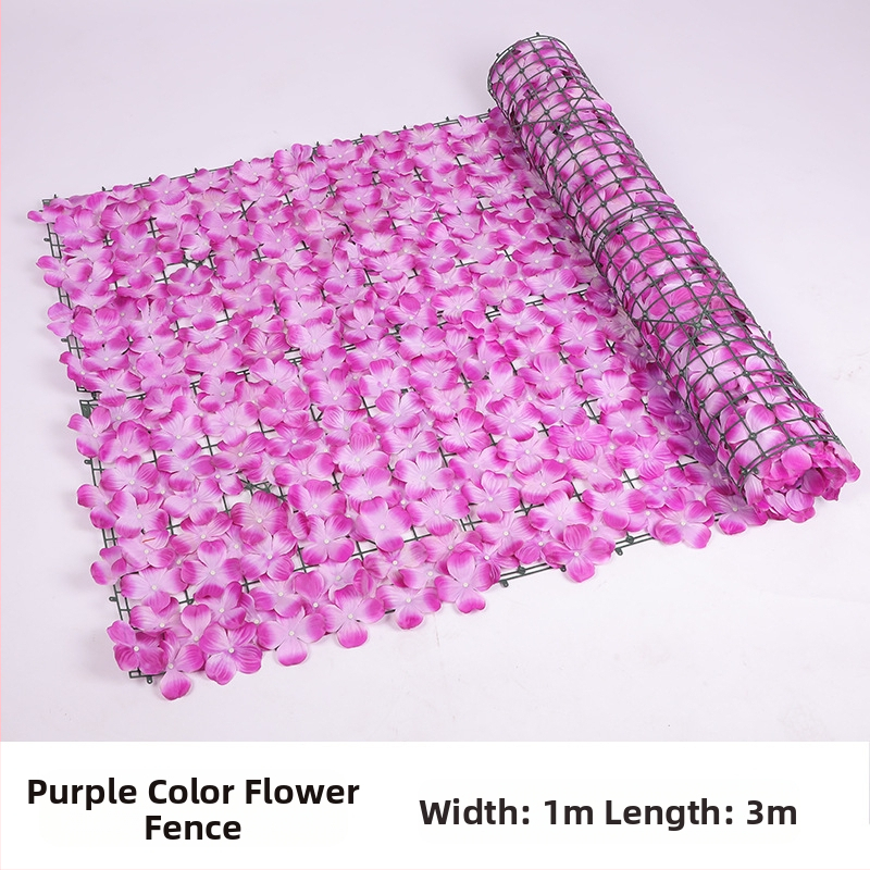 Dirbtinė tvora su žaliais pothoso lapais balkonui ir kiemui, plastikas, 50 cm aukštis