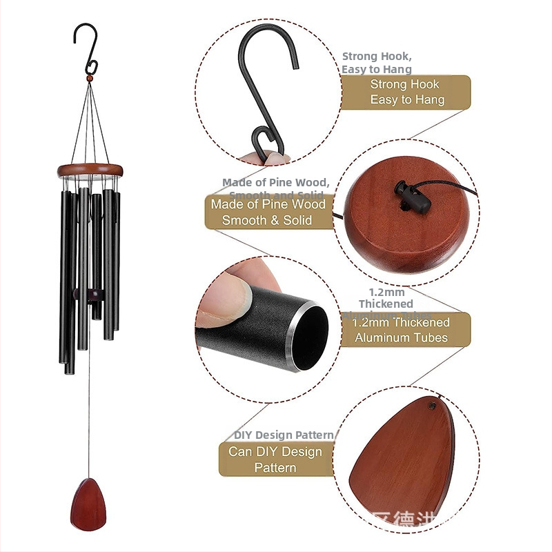 Μεταλλικό κουδούνι ανέμου με τέχνη από σίδηρο (Υλικό: Μέταλλο; Προέλευση: Zhongshan; Συσκευασία: Έγχρωμο κουτί)