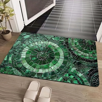 Poliesterio pluošto įėjimo kilimėlis, kvadratinės formos, spausdinimo motyvas su piešiniu, galima pritaikyti