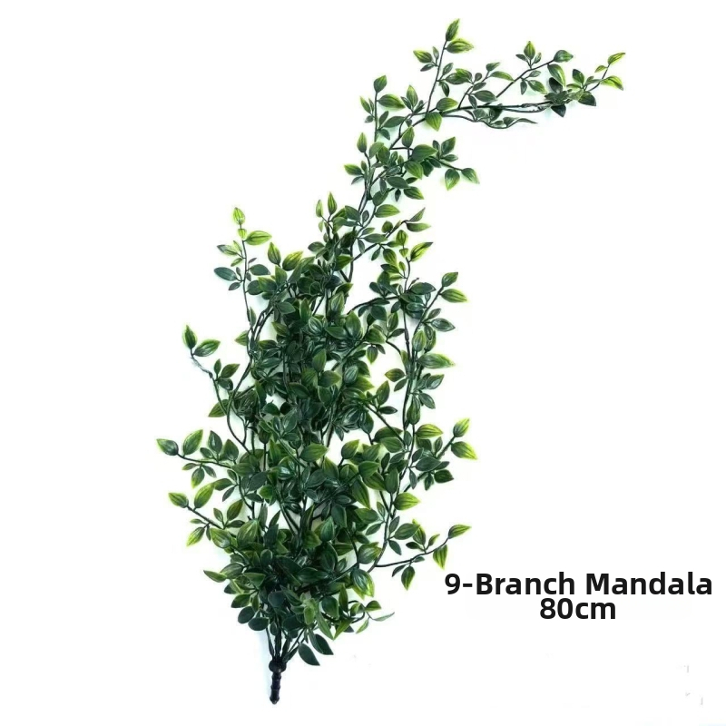 Dirbtinis kabančios formos bonsai – eukaliptas, plastikiniai žiedai, vidaus ir lauko dekoravimui