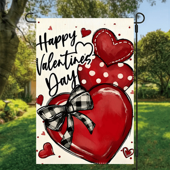 Brilliance Sodo vėliava – linų audinys, spausdintas logotipas, be vėliavos stulpo, OPP pakuotė, triušis su dobiliu motyvas