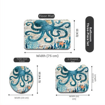 Σετ κουρτινάκι ντους - εκτύπωση με θαλάσσια ζώα, αδιάβροχο και ανθεκτικό στη μούχλα, υλικό: Chunya Spinning, στυλ: painting wind, λογότυπο με δυνατότητα προσαρμογής, δυνατότητα προσαρμογής επεξεργασίας