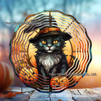 Mandala 3D besisukantis vėjo spinners dekoracija namams ir sodui, metalas, spaudinys dizainas