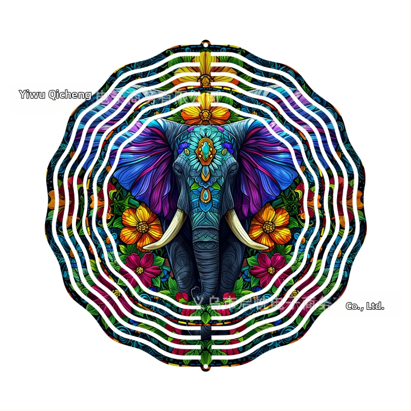 Mandala 3D besisukantis vėjo spinners dekoracija namams ir sodui, metalas, spaudinys dizainas