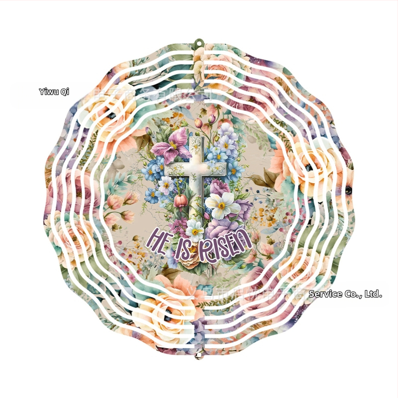 Mandala 3D besisukantis vėjo spinners dekoracija namams ir sodui, metalas, spaudinys dizainas