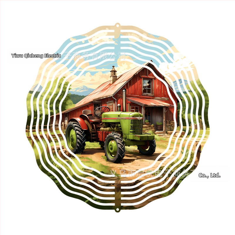 Mandala 3D besisukantis vėjo spinners dekoracija namams ir sodui, metalas, spaudinys dizainas